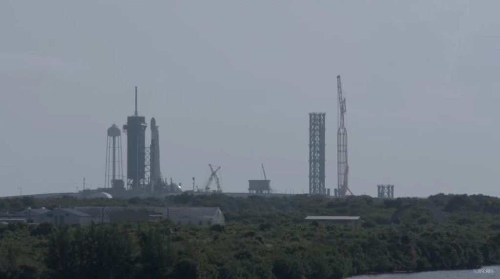 SpaceX rolls out Falcon 9 rocket as Starship work continues at pad 39A