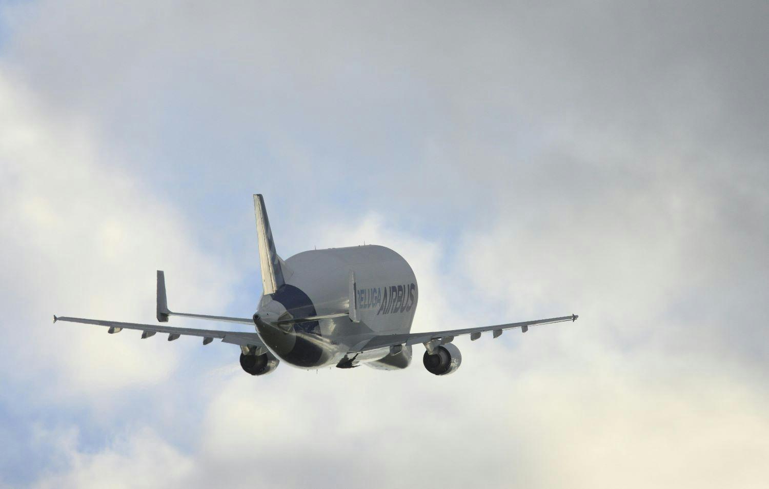 Third satellite-carrying transatlantic Beluga flight lands in Florida