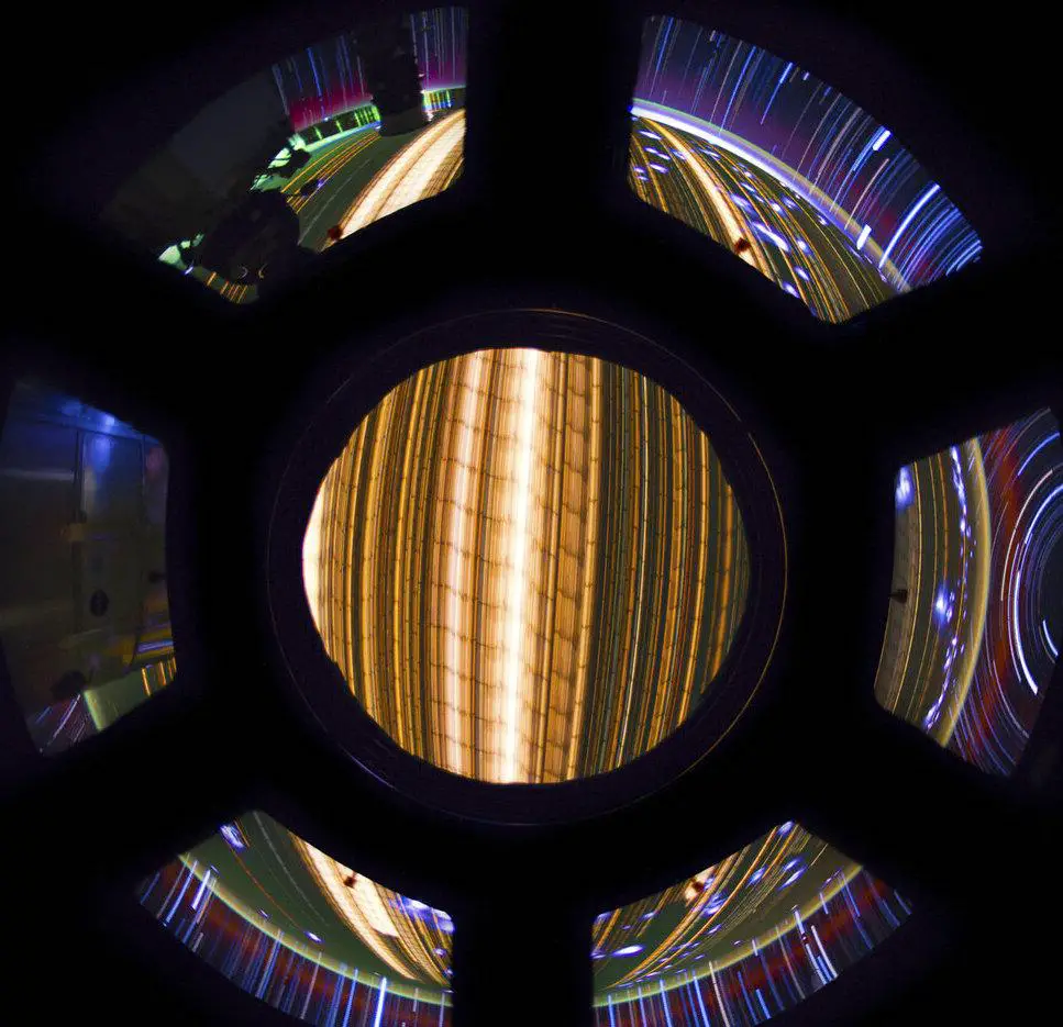 Daily Telescope: A colorful star trail through the largest window in space