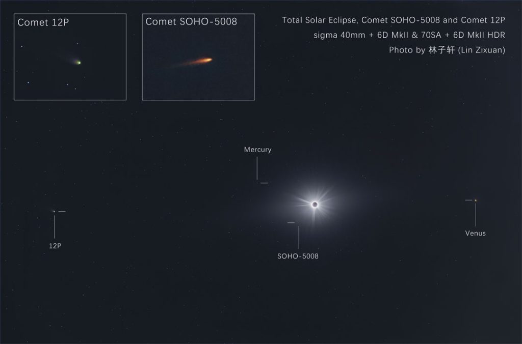 Total Eclipse and Comets