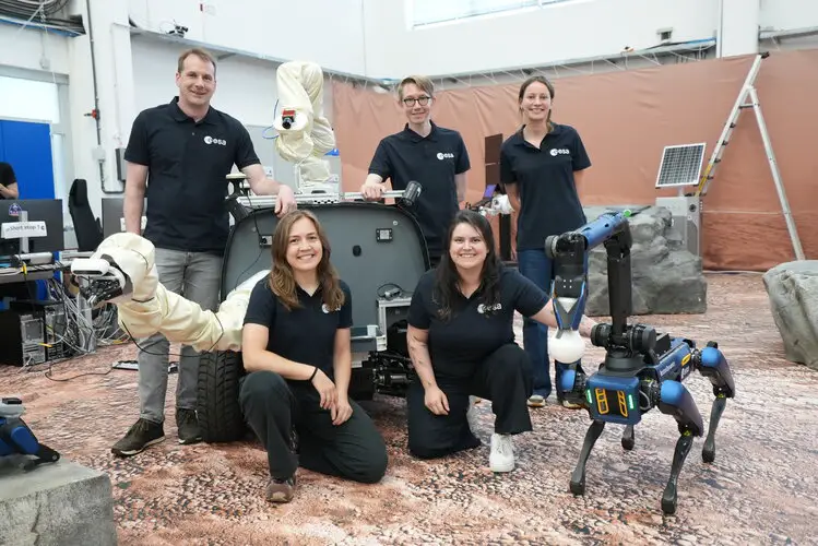 Training robots from space