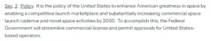 Trump Issues Executive Order on Commercial Space