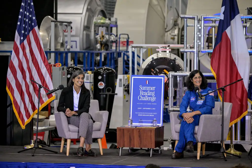 Second Lady Usha Vance, NASA Astronaut Suni Williams Celebrate Reading