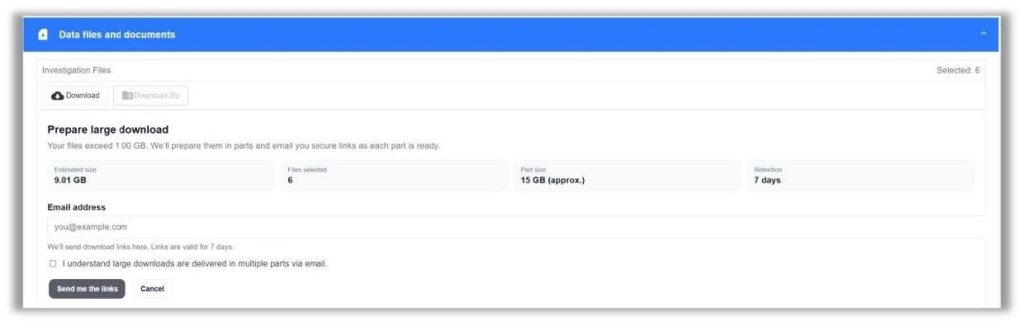 New File Download Process for PSI Large Requests