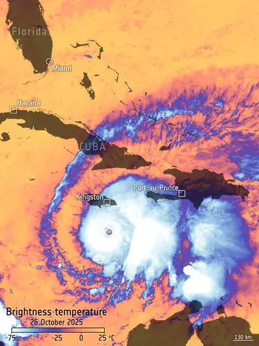 Hurricane Melissa barrels through the Caribbean
