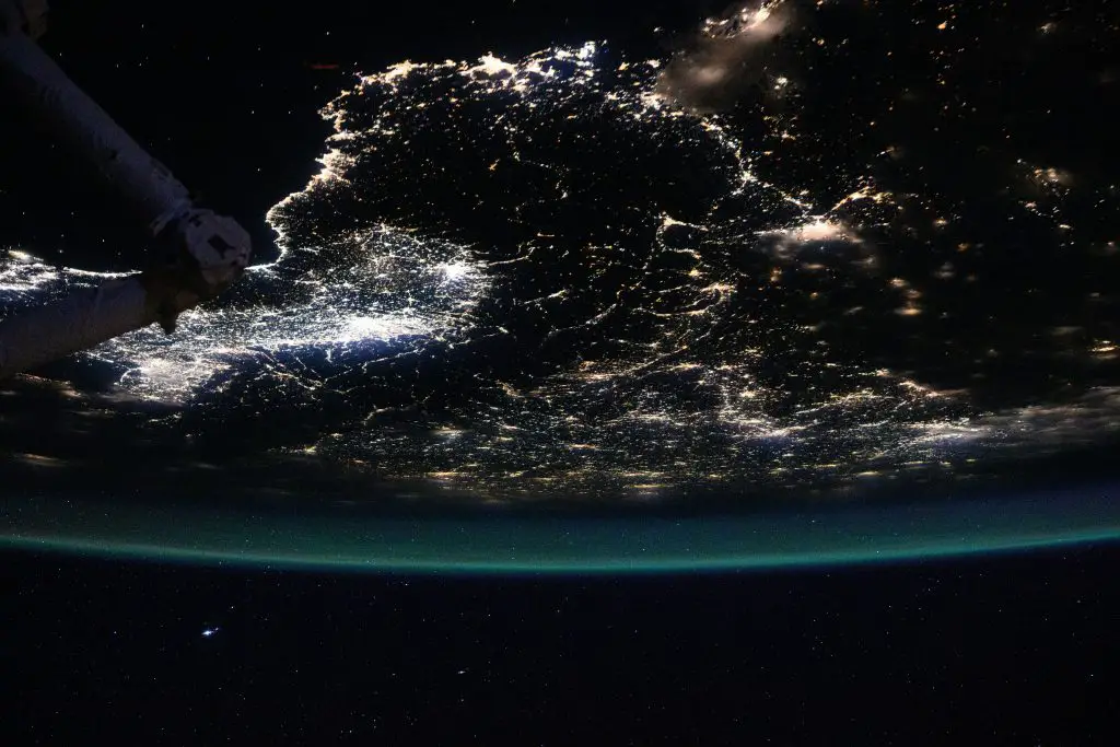 City Lights and Atmospheric Glow