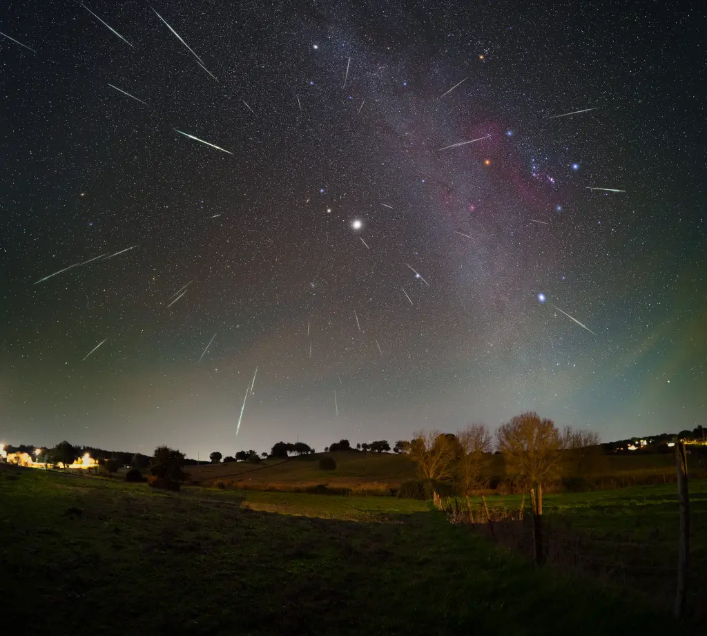 Jupiter and the Meteors from Gemini