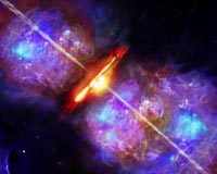 Record gamma ray burst traced to dusty massive host galaxy