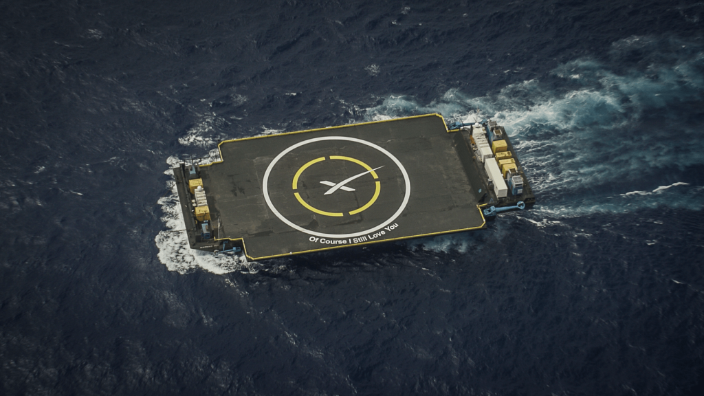 SpaceX Drone Ship "Of Course I Still Love You"