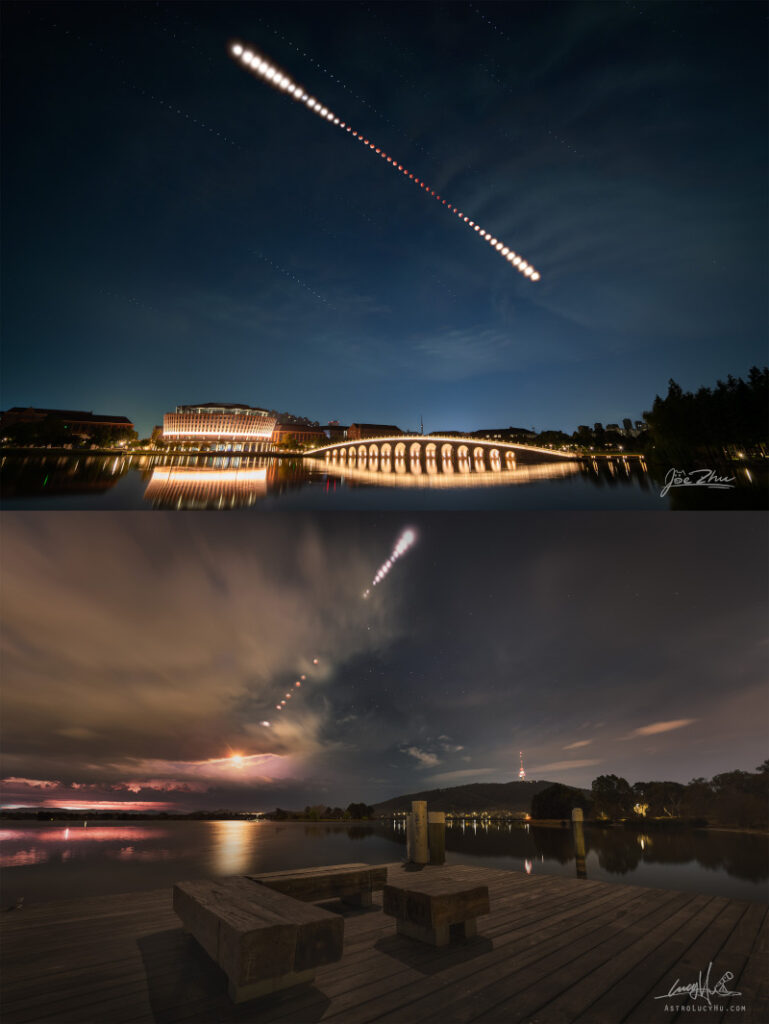 Lunar Eclipse in Two Hemispheres