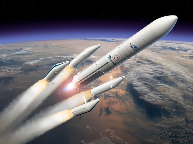 First launch of Ariane 6 with four boosters
