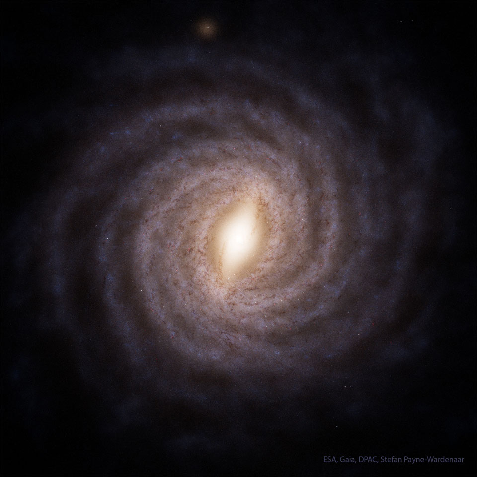 Gaia Reconstructs a Top View of our Galaxy