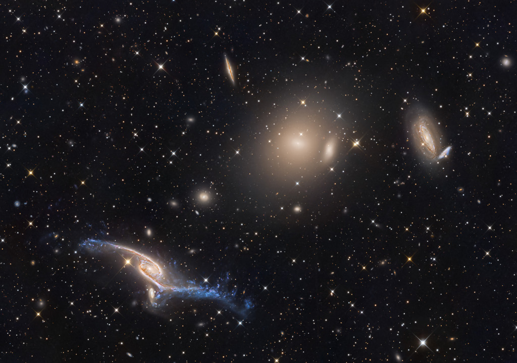 Giant Galaxies in Pavo
