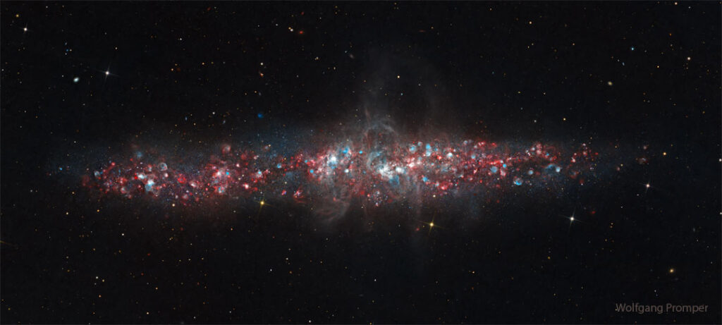 NGC 55: A Galaxy of Nebulas