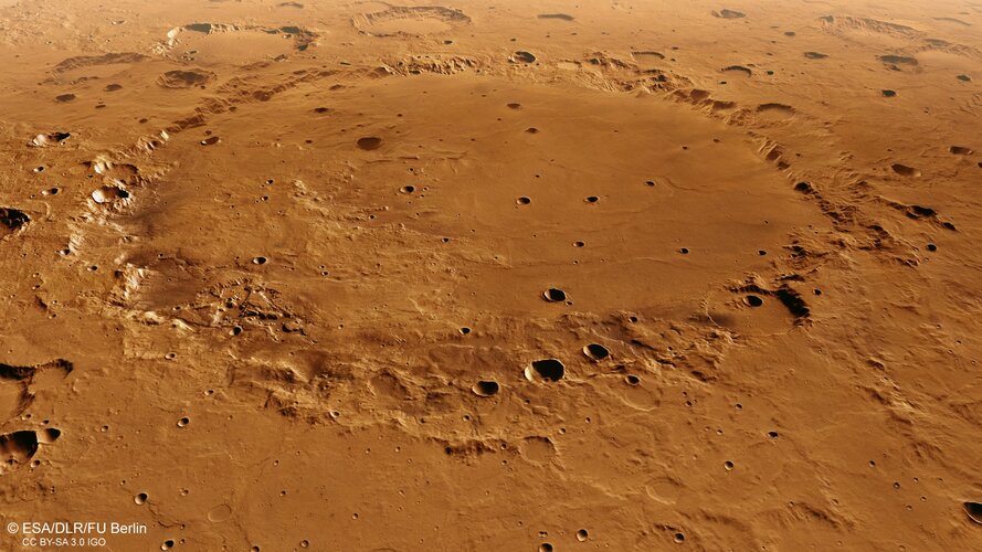 Explore Mars’s Flaugergues Crater