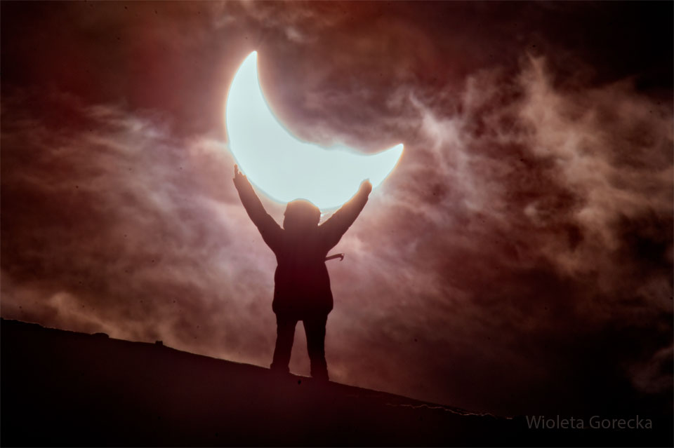 A Partial Solar Eclipse over Iceland