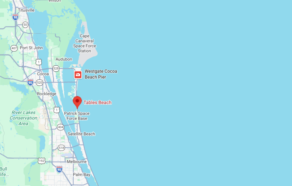 Tables Beach: Rocket Launch Viewing at Patrick Space Force Base