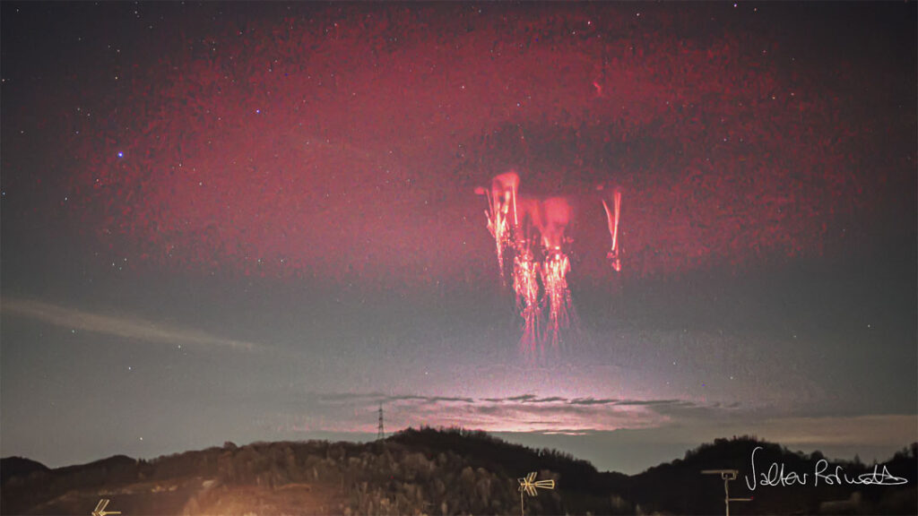 Red Sprites and Circular Elves Lightning over Italy