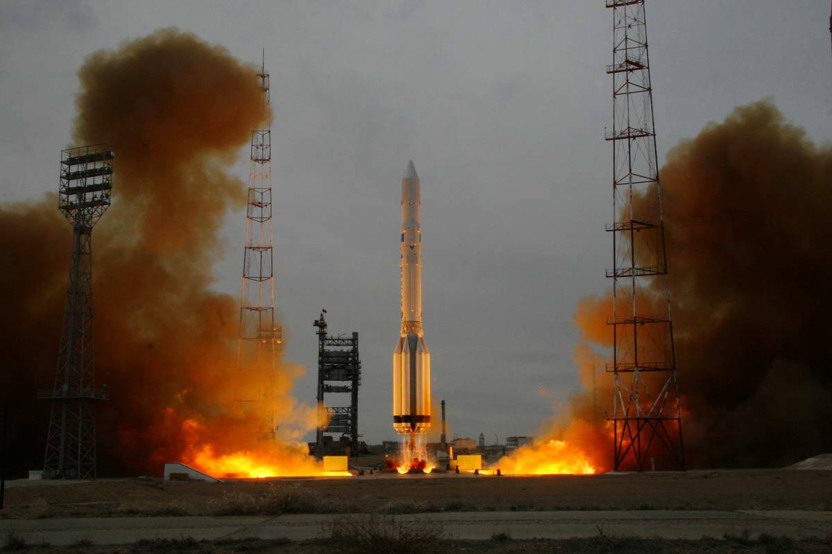 Soviet Space Program US-KS 3 Proton-K/DM Rocket Launch