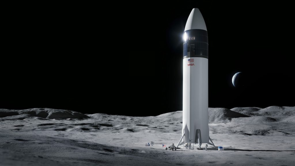 SpaceX Starship on the Moon