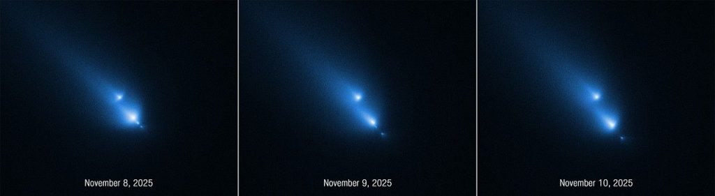 NASA’s Hubble Unexpectedly Catches Comet Breaking Up