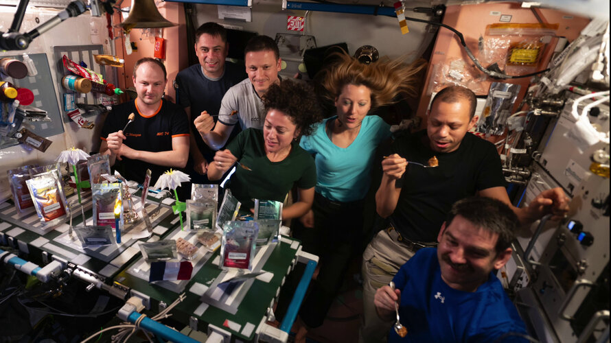 A Saturday‑night dinner onboard the International Space Station