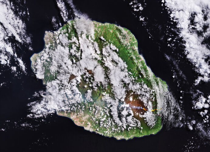 Earth from Space: Lava flow on Réunion Island