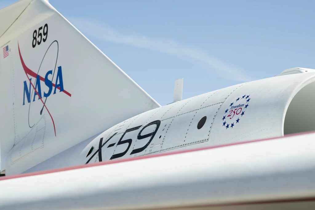 NASA's X-59 Gets Freedom 250 Logo