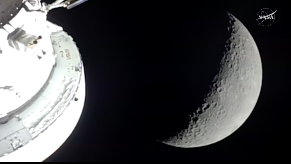 Artemis 2 swings around the moon