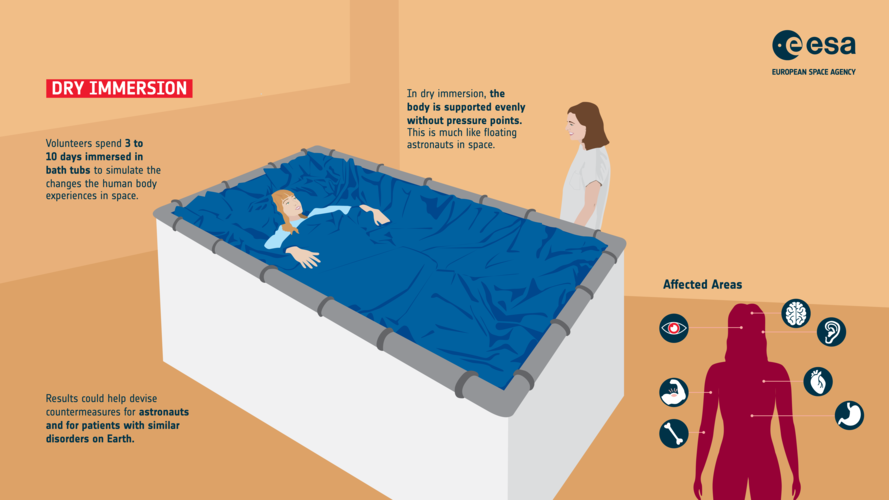 Dry immersion infographic