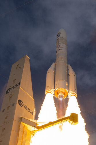 Vertical liftoff as Ariane 6 takes flight for the first time