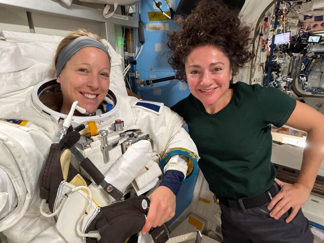 Sophie Adenot prepares for her first spacewalk