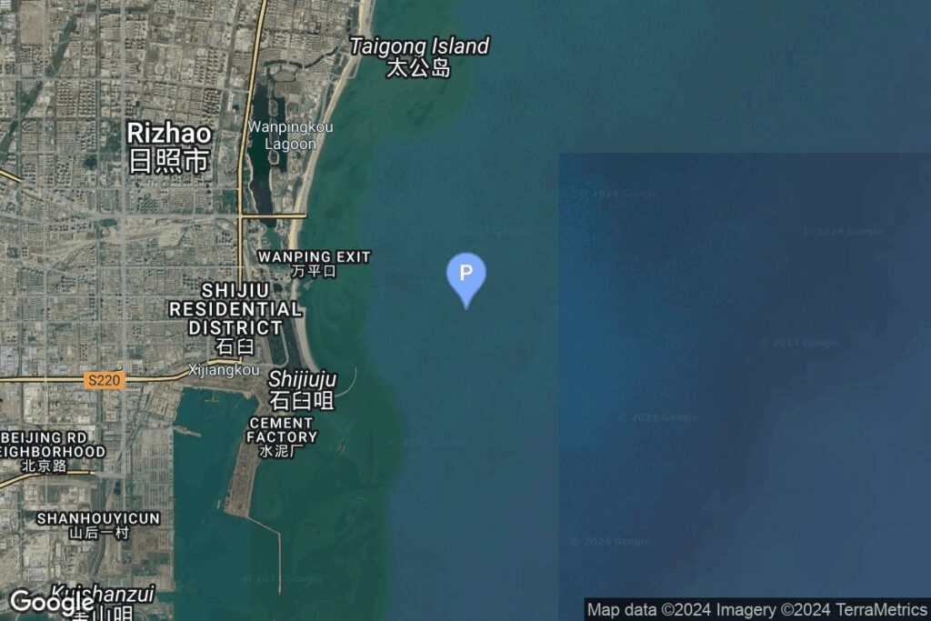 Rizhao offshore launch location