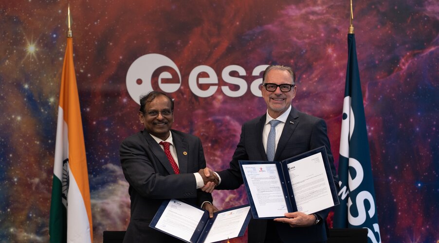 ESA and ISRO extend and broaden cooperation agreement