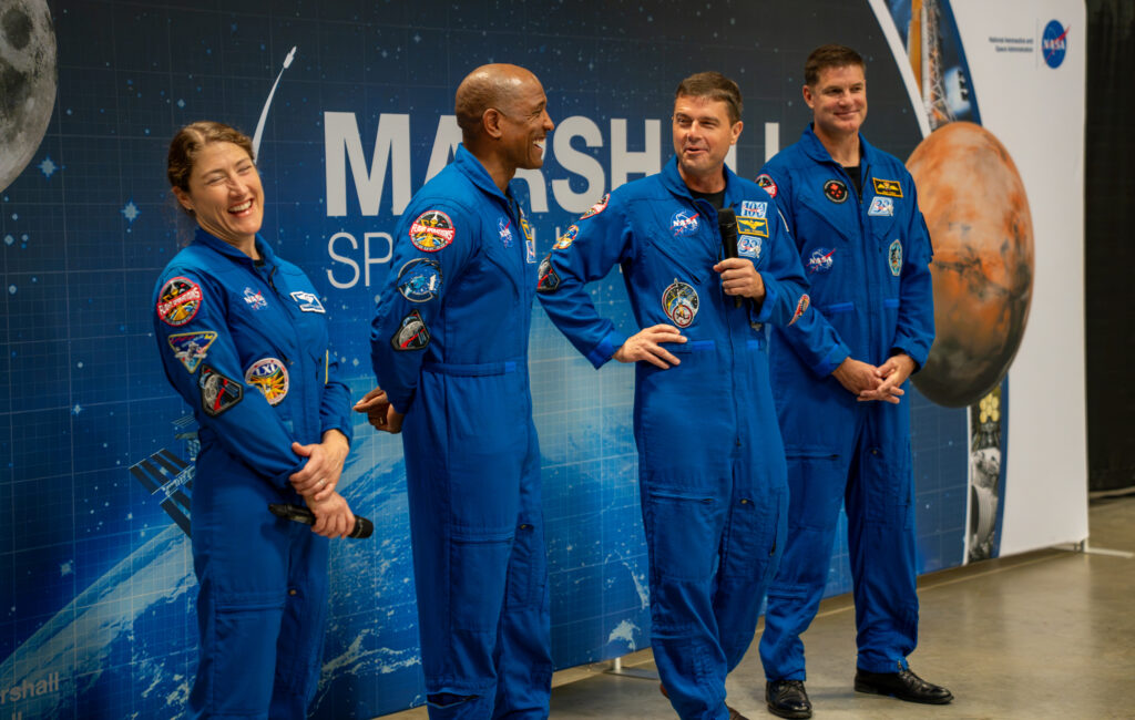 Artemis II Crew at NASA Marshall