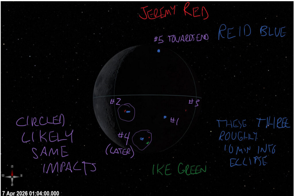 Artemis II Crew Moon Photo Annotations