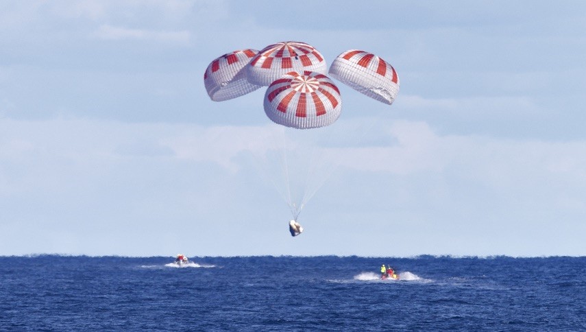 SpaceX Crew-12 Crew Dragon Splashdown