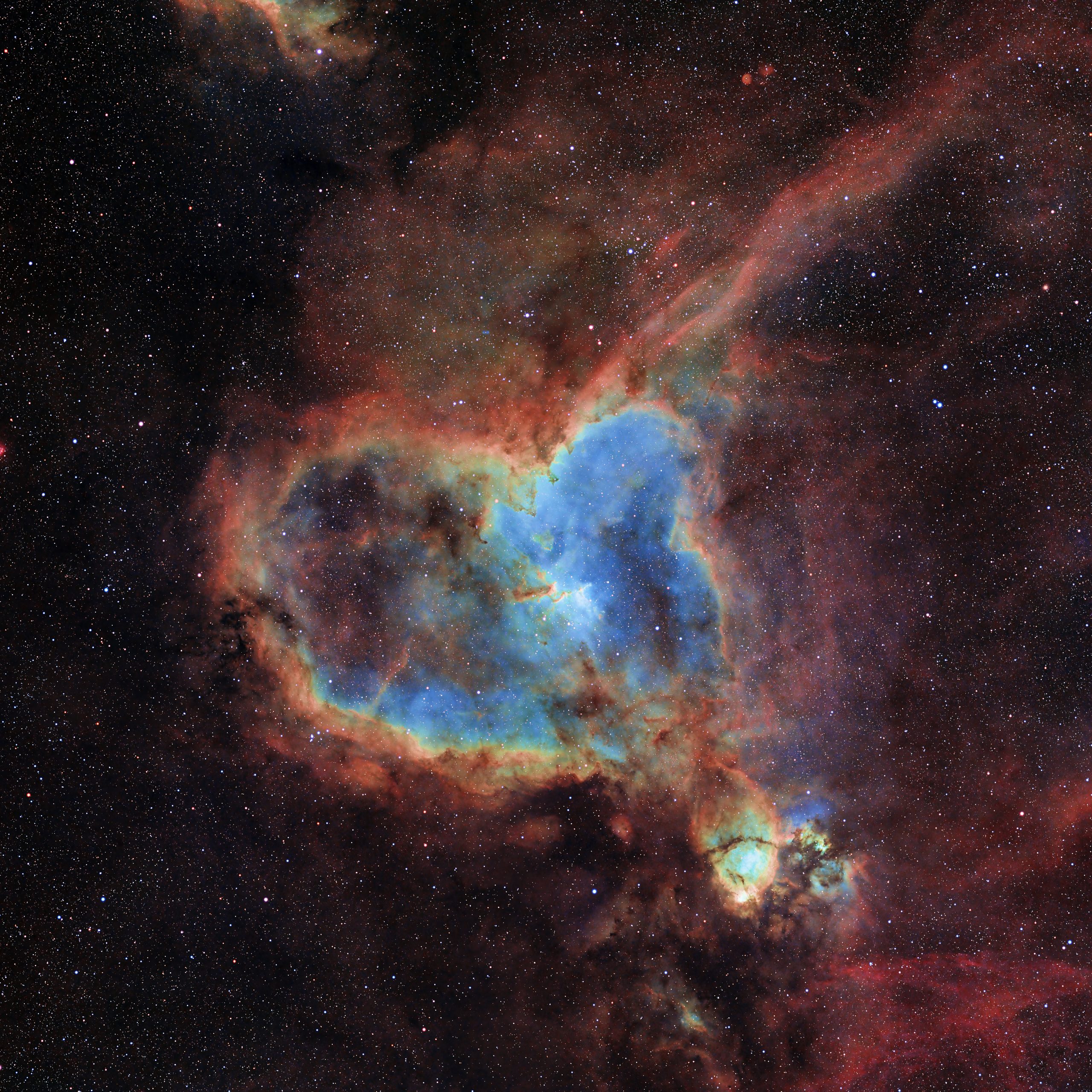 Daily Telescope: A colorful heart with a blue core
