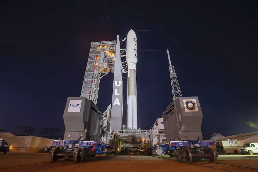 Photos: Atlas 5 rolls to launch pad with new solid rocket boosters