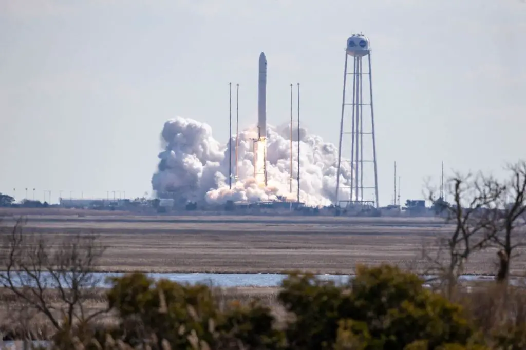 Antares rocket launches heavy cargo load to International Space Station