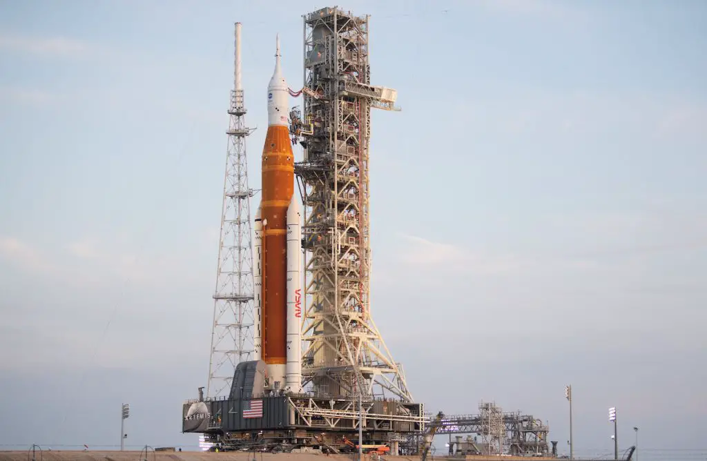 NASA’s Artemis 1 moon rocket arrives at launch pad for lunar test flight