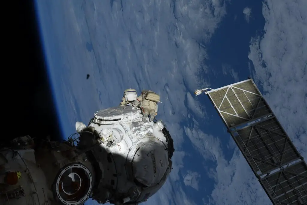 Spacewalking cosmonauts activate space station’s newest Russian module