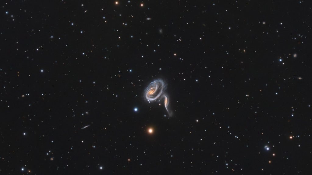 Daily Telescope: Two galaxies colliding 300 million light-years from Earth