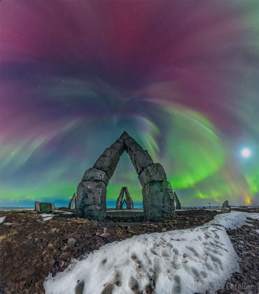 Aurora Over Arctic Henge