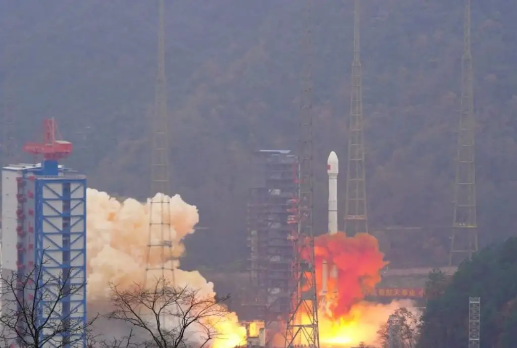China launches new Beidou satellites, rocket booster lands near house