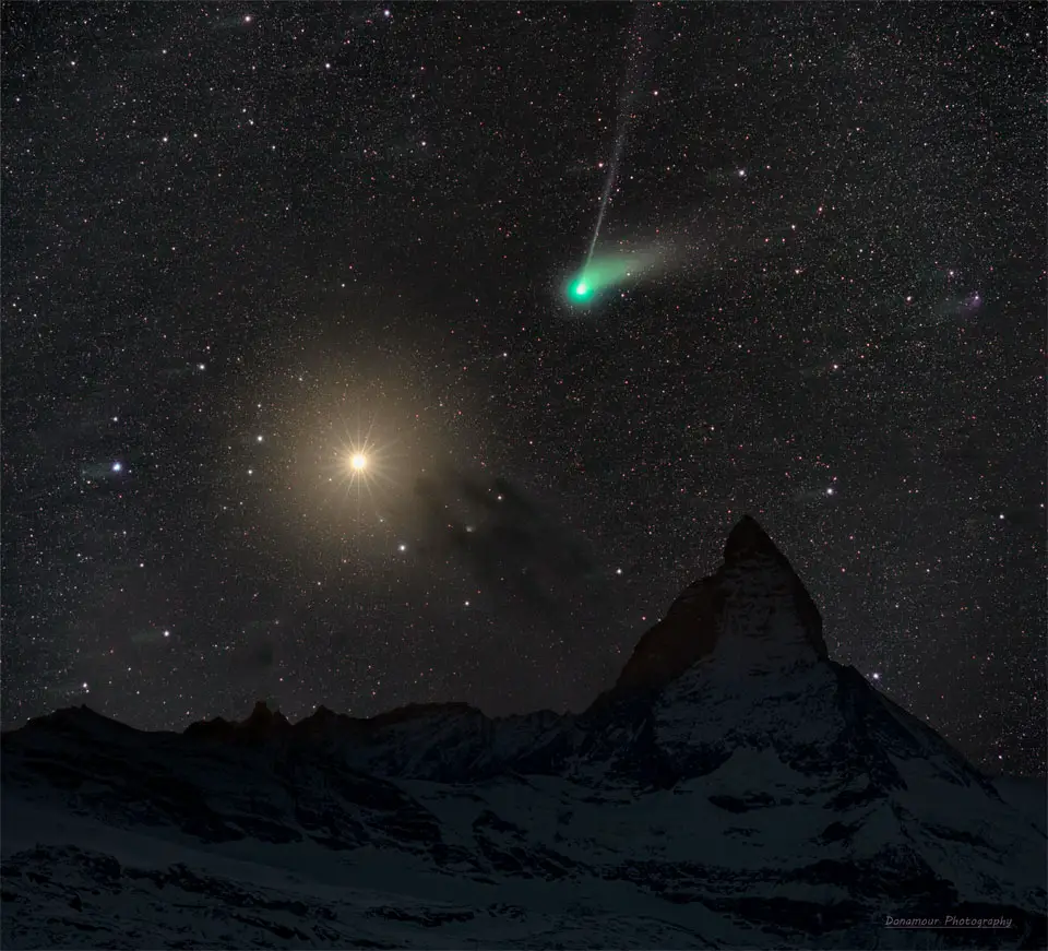 Comet ZTF and Mars