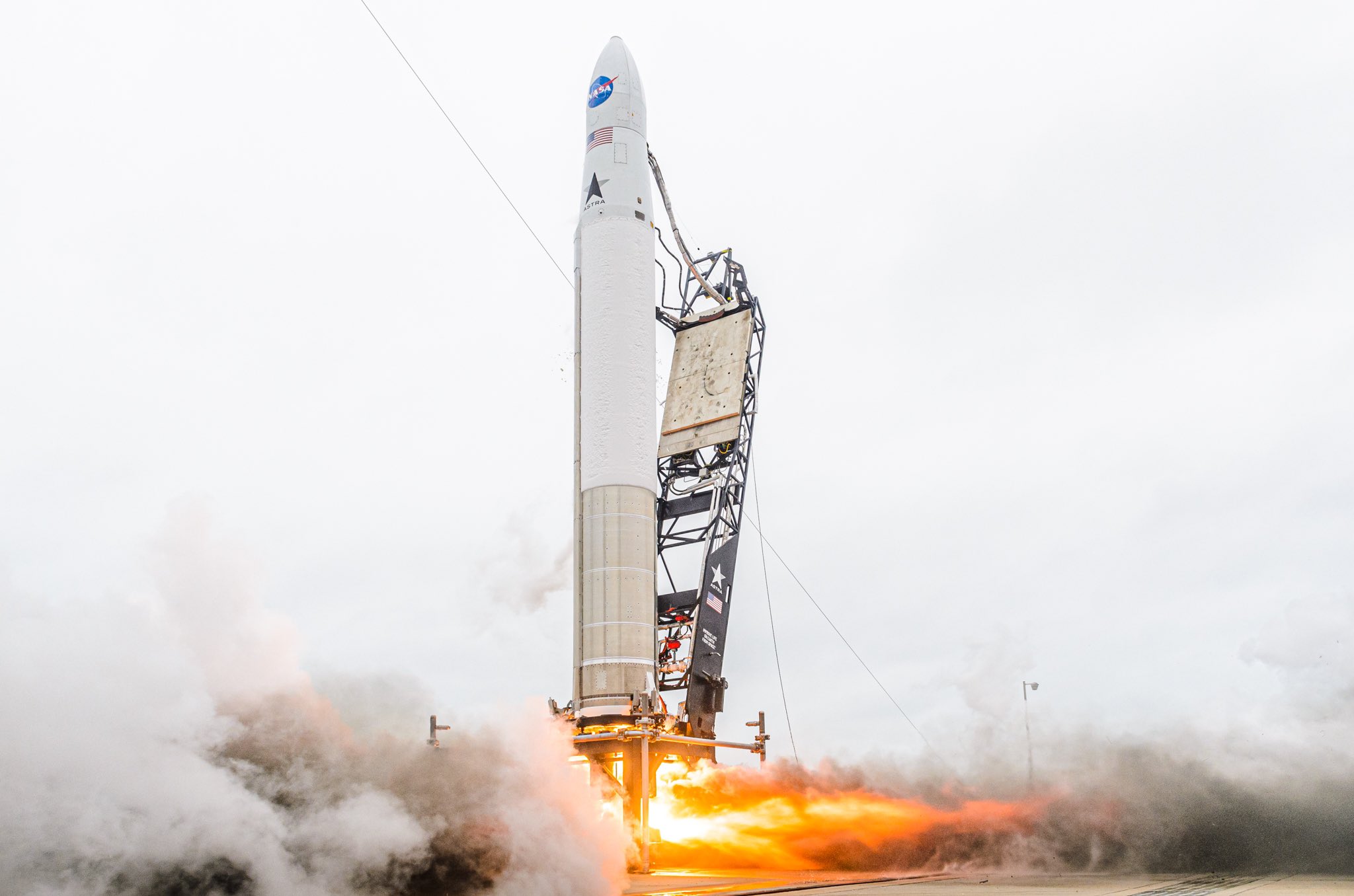 Astra fires up rocket for first time at Cape Canaveral