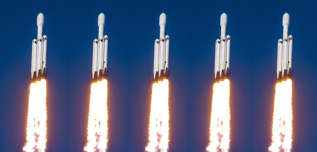 SpaceX’s Falcon Heavy rocket is scheduled to launch five times next year