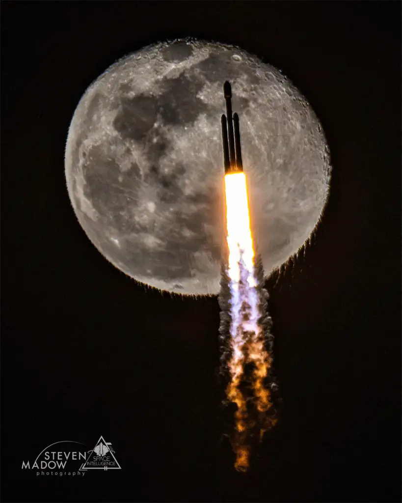 Rocket Transits Rippling Moon