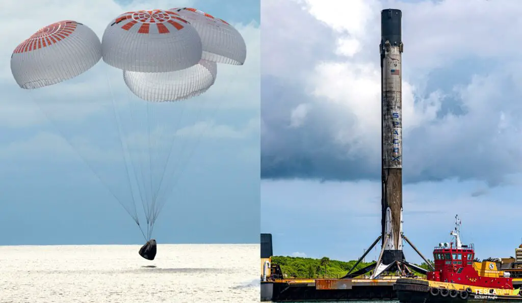 SpaceX Inspiration4 Dragon, Falcon 9 booster return to port after flawless mission
